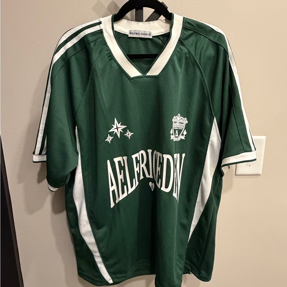 Aelfric Eden Green and White V-Neck Jersey